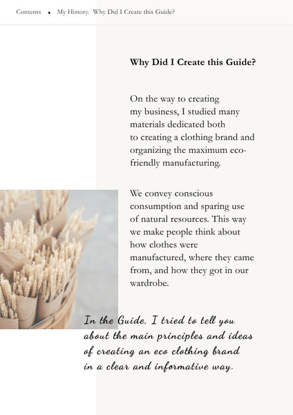GUIDE "How to create a sustainable clothing line"
