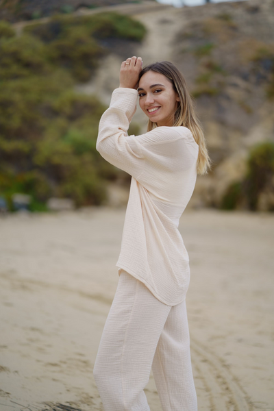 LUNA Gauze cotton tunic top