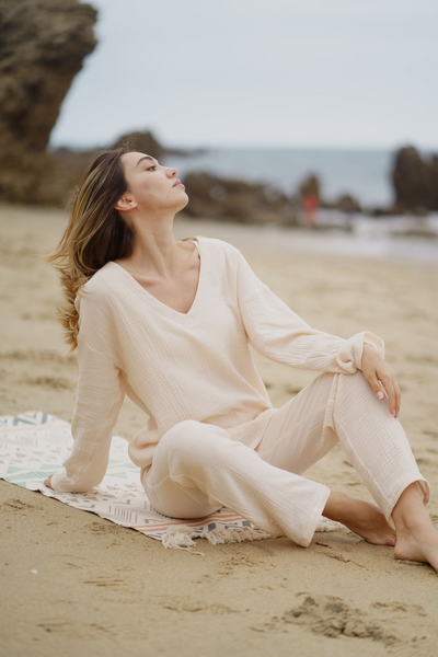 LUNA Gauze cotton tunic top