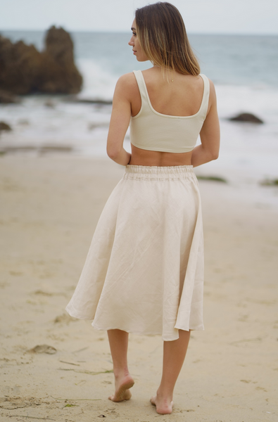 retro skirt, spring skirt, summer skirt, beach skirt, cottage core skirt, minimalist skirt, sandara, women linen skirt, elastic waist skirt, knee length skirt, linen skirt usa, black blue linen skirt, fall skirt women, minimalist skirt, linen midi skirt, sustainable skirt, a line skirt