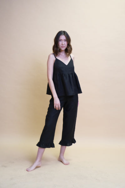 NAOMI linen slip top