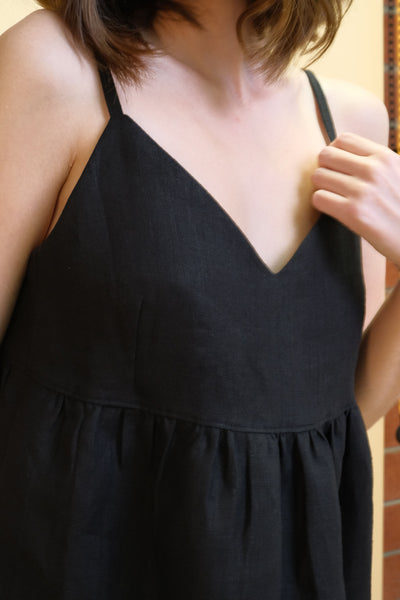 NAOMI linen slip top