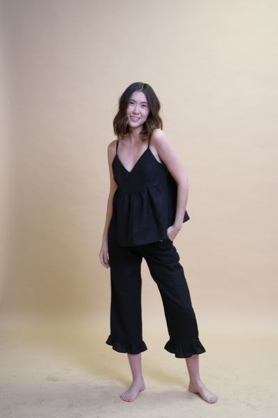 NAOMI linen slip top