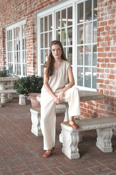 NINA Cotton sleeveless top