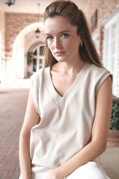 NINA Cotton sleeveless top