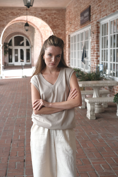 NINA Cotton sleeveless top