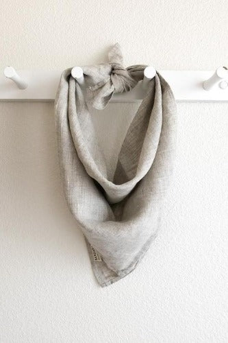Nora, Linen bandana, linen headband, pure lightweight linen scarf, washed soft linen bandana, headscarf, neck warmer, Made in the USA