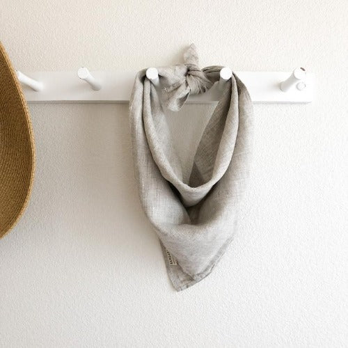 Nora, Linen bandana, linen headband, pure lightweight linen scarf, washed soft linen bandana, headscarf, neck warmer, Made in the USA