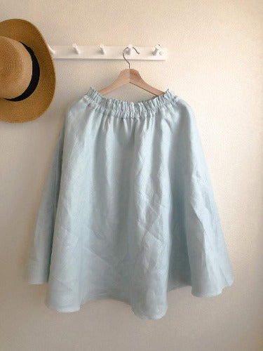 retro skirt, spring skirt, summer skirt, beach skirt, cottage core skirt, minimalist skirt, sandara, women linen skirt, elastic waist skirt, knee length skirt, linen skirt usa, black blue linen skirt, fall skirt women, minimalist skirt, linen midi skirt, sustainable skirt, a line skirt