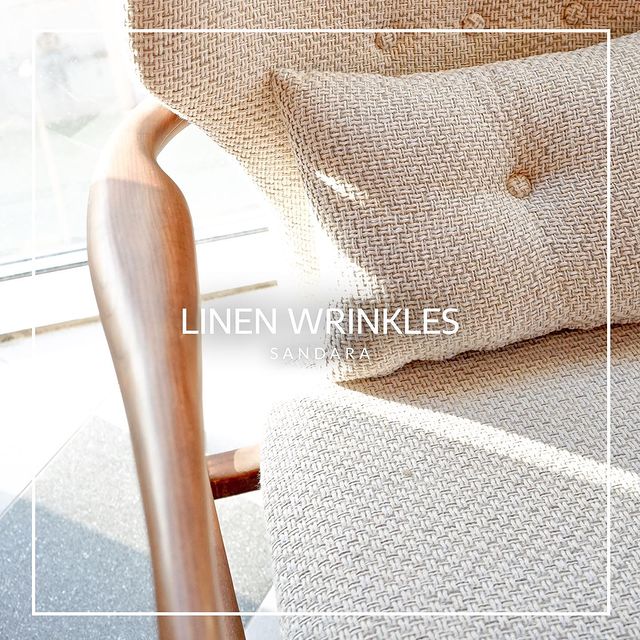 Linen wrinkles as a sign of perfection