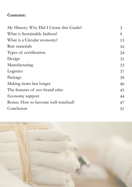 GUIDE "How to create a sustainable clothing line"