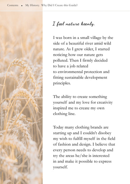 GUIDE "How to create a sustainable clothing line"