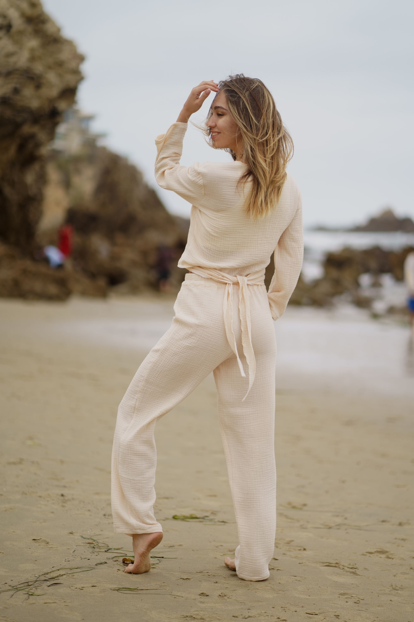 ヨガ・ピラティス seed and soil Organic cotton wrap top ヨガ・ピラティス seed and soil Organic cotton wrap top
